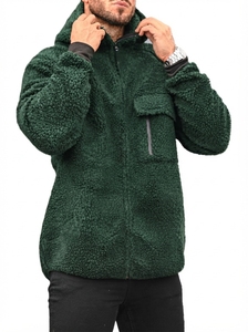 Wholesale Custom Unisex Sherpa Hoodie Spandex Polyester <b>Winter</b> <b>Fleece</b> Hooded Sweatshirt Breathable Eco Friendly Casual OEM - Product Image 2