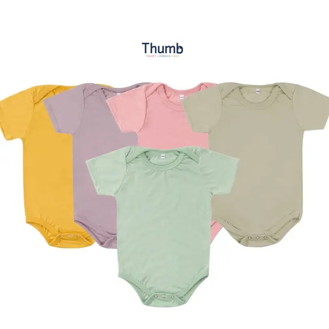 Hot Color in Fall Season Newborn Baby Onesie Bodysuit 100% Polyester for Sublimation printing from Thailand