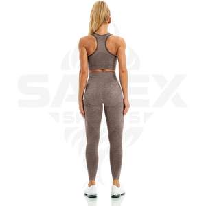 Ensemble de sport 2 pièces pour femme : soutien-gorge et legging taille haute, écologique, grandes tailles, pour yoga et fitness - Product Image 5