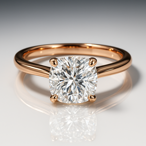 High Demand Affordable Cushion <b>Diamond</b> <b>Ring</b> Women Ideal for Daily Wear Gifts and Fashion Accessories Available for Best Price - Product Image 2