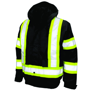 Veste de travail de sécurité avec bandes réfléchissantes pour la construction routière, la gestion du trafic et le personnel des sites industriels - Product Image 3