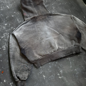 High Quality Acid Washing Men's Hoodie Custom Oversized <b>Spray</b> Distressed Hoodies With Drop Shoulder in Stock Fast Shipping - Product Image 2