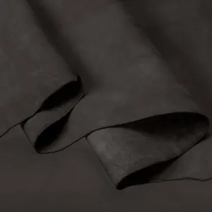 Tissu en cuir nubuck de vachette noir jais de qualité supérieure pour chaussures haut de gamme, sacs à main, sacs à dos, portefeuilles et divers accessoires artisanaux personnalisés - Product Image 1