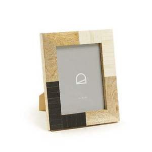 Handmade Customizable Natural Sheen Horn Bone Inlay MDF <b>Vintage</b> <b>Picture</b> <b>Frames</b> with Resin Faux Horn Mosaic Border Custom Size - Product Image 5