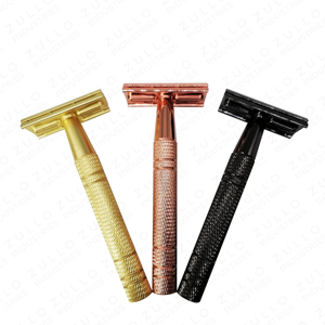 Rasoir de sécurité écologique pour homme en acier inoxydable, lame réutilisable et tranchante, manche couleur personnalisée, vente en gros OEM - Product Image 6