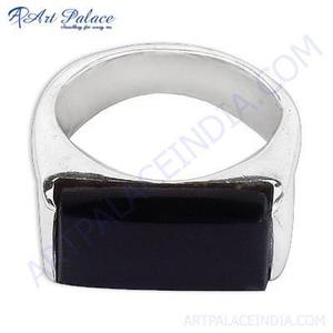 NightLife Black Onyx Gemstone <b>925</b> <b>Silver</b> <b>Ring</b> - Product Image 1