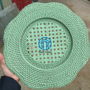 Natural Rattan Placemat Stylish Flower Shape Dining <b>Table</b> <b>Mat</b> For Kitchen <b>Table</b> Decor Handmade Woven Placemat For Home Use - Product Image 4