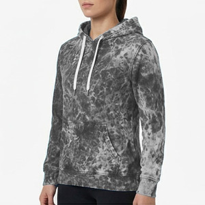 Hoodie pour femme à manches longues sans doublure, effet délavé, avec poches et capuche, coupe décontractée premium à épaules tombantes - Product Image 3
