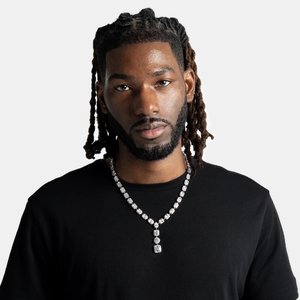 Chaîne à maillons en moissanite pour homme, bijoux de luxe en argent 925, collier élégant et scintillant, accessoire cadeau personnalisé - Product Image 1