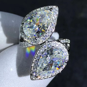 Bague Hip Hop en Argent avec Moissanite VVS Élégante, Bijou de Luxe Premium pour Fiançailles, Mariage, Anniversaire, Célébration, Cadeau - Product Image 4