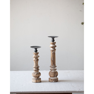 Wooden and Metal <b>Candle</b> Holders & <b>Candle</b> Stand Rustic Handmade Christmas Home Decor <b>Gift</b> for Mom - Product Image 1