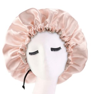 Bonnet de nuit unisexe en toile rose, couleur unie, ajustable avec fermeture arrière, panneau avant, style décontracté, utilisable en toutes saisons - Product Image 1