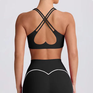 Soutien-gorge de sport pour femmes grandes tailles, dos ajouré, respirant, léger, pour yoga, fitness, gym, entraînement, vêtements de sport, avec logo personnalisé - Product Image 6