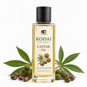 Aceite de Ricino 100% Puro y Natural, Prensado en Frío, para el Cuidado del Cabello y la Piel, 110 ml, Enchufe Estadounidense, Botella de Exportación, Logotipo Personalizado de Tamil Nadu - Product Image 1