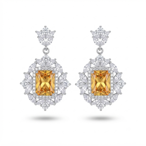 Pendientes de Diamantes Cultivados en Laboratorio de Oro Amarillo de 14K para Uso Diario, Joyería Fina Certificada, Atemporal - Product Image 1