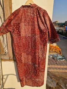 Robe Kimono Femme Marron Coton Paisley Légère Style Bohème Peignoir de Bain Kimono d'Été Cache-Maillot de Plage Vêtement d'Intérieur - Product Image 6