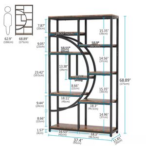 Libreria a 9 ripiani autoportante con design aperto - Product Image 3