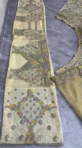 Lehenga Choli de créateur pour mariage avec broderie de sequins, Cancan et Patta en toile, fausse fourrure extensible, tenue de soirée - Product Image 2