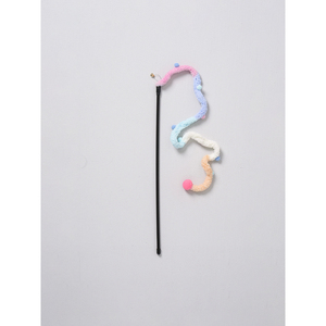 Canna da pesca interattiva con Pom-Pom pastello giocattolo per gatti per esercitare il movimento - Product Image 1