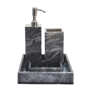 Ensemble de salle de bain en résine époxy de haute qualité avec lavabo de luxe en résine fabriqué en Inde - Product Image 1