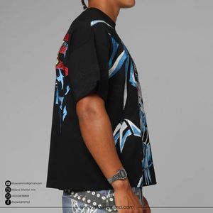 Camiseta Extra Grande con Logotipo Impreso en DTF Personalizado, 100% Algodón, Grueso, Ecológico, Transpirable, Venta al Por Mayor, Unisex, Moda de Verano, OEM - Product Image 4