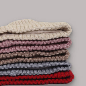 Custom 3D Embroidery Wool Blend Ribbed Cuffed <b>Beanie</b> Hat OEM Private Label Wholesale Winter Cap Breathable <b>Waterproof</b> Adjustable - Product Image 2