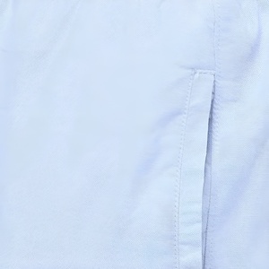 Pantalon décontracté pour homme, bleu clair, taille élastique, coupe droite, respirant, en polyester, pour l'été, avec poches latérales - Product Image 6