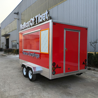 Remorque alimentaire remorquable durable pour hot-dogs, snacks et glaces, avec équipement personnalisé, cadre en aluminium résistant à la rouille
