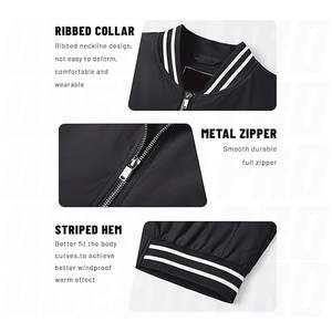 Chaqueta bomber ligera informal para hombre, para primavera y otoño, cortavientos con cremallera y bolsillos, elegante ropa exterior para el día a día. - Product Image 6