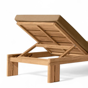 Silla de playa de madera de teca maciza de estilo contemporáneo para decoración de muebles del hogar. - Product Image 6