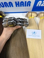 Extensions de cheveux humains vietnamiens 100 % naturels de haute qualité, double trame, invisibles, Remy, à bandes adhésives, styles Loose Deep Wave et Curl