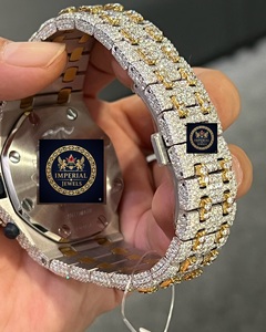 Reloj Cronógrafo Imperial Jewels con Incrustaciones de Diamantes, Oro Amarillo, Acero Inoxidable, Estilo Hip Hop, Mecánico de Lujo, GPS, Resistente al Agua 10 Bar, Unisex - Product Image 2