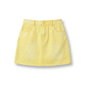 Mini-jupe en jean stretch sur mesure pour femme, coupe ajustée, ourlet brut, fournisseur d'usine en gros pour les marques américaines - Product Image 4
