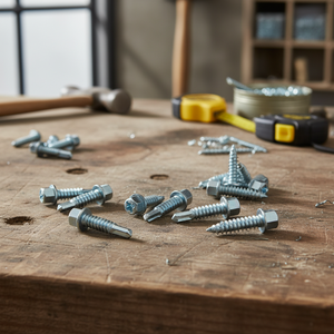 Tornillos Autoperforantes de Cabeza Hexagonal, Clase 8, Acero al Carbono, Zincados/Galvanizados/Fosfatados, Medidas en Pulgadas/Métricas, Fijaciones para Techos y Estructuras, OEM - Product Image 1