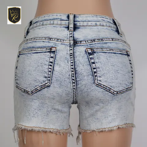 Shorts de Mezclilla de Cintura Alta para Mujer a Precio de Fábrica, Cómodos, Color y Logotipo Personalizables, Servicio OEM de Alta Calidad - Product Image 6