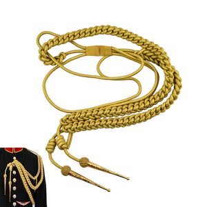 Cordon tressé en fil de bullion, aiguillette, cordons pour uniformes et vêtements, finition classique à brins - Product Image 2