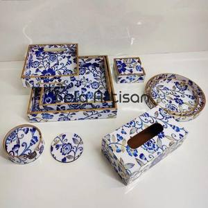 Boîte à mouchoirs en bois avec impressions peintes, laquée, dernier cri et moderne, boîte à serviettes émaillée, porte-mouchoirs élégant et intelligent, best-seller - Product Image 3