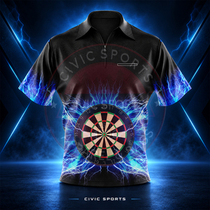 เสื้อโปโลแขนสั้น Civic Sports สำหรับผู้ชาย พิมพ์ลายแบบ Sublimation เต็มตัว พร้อมปักชื่อได้ แห้งเร็ว สปอร์ต - Product Image 2