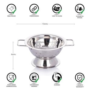 Colador Multiusos de Acero Inoxidable con Mango Ergonómico, Cesta de Drenaje para Fideos, Frutas y Verduras, Venta al por Mayor - Product Image 4