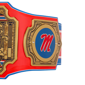 Ceinture de championnat personnalisable Ole Miss avec détails dorés, design Hotty Toddy, ceintures de titre sportives universitaires - Product Image 3