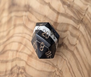 Customizable Polished Carved Animal Style Eco-Friendly White Square Buffalo Horn and Bone <b>Dice</b> - Product Image 5