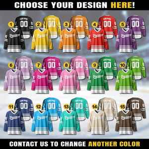 Maillot de hockey sur glace réfléchissant personnalisé professionnel, en spandex respirant de qualité supérieure, séchage rapide, entièrement cousu, uniforme d'équipe avec logo, unisexe, adulte - Product Image 3