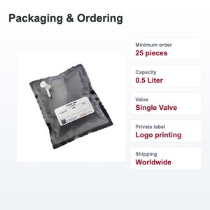 Sac d'échantillonnage de gaz TECHINSTRO Kynar 0,5 litre en film PVDF, à valve unique, étanche, pour l'échantillonnage des odeurs et de l'air des COV - Product Image 2