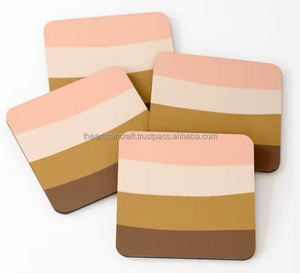 Sous-verres polis faits à la main pour table basse Sous-verres carrés modernes pour la maison et le bureau Ensemble de sous-verres polis de qualité supérieure - Product Image 6