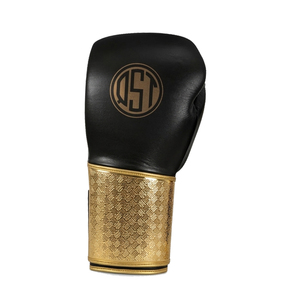 ถุงมือชกมวยคุณภาพสูงสีดำ QST ระบายอากาศได้ดี น้ำหนักเบา ปิดด้วยแถบตีนตุ๊กแก บรรจุภัณฑ์แบบ ODM ตามสั่ง - Product Image 2