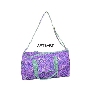 Bolsa de Viaje Plegable de Algodón Acolchado Hecha a Mano, Unisex, de Lujo, Informal, con Cierre de Cremallera, para Excursionismo y Camping - Product Image 2