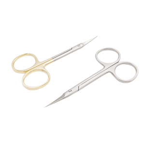 Ciseaux à ongles professionnels de haute qualité, durables, ciseaux à cuticules courbés, tranchants, en acier inoxydable et plastique, pour manucure et beauté - Product Image 1