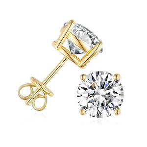 Pendientes de Moissanita Clásicos en Oferta, con Plata de Ley 925 y Diseño Atemporal, Ajuste Cómodo para Mujer, Joyería de Moda - Product Image 2