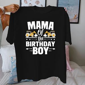 เสื้อยืดผ้าฝ้ายแท้สำหรับผู้หญิงใส่สบายสำหรับเด็กชายวันเกิด - Product Image 5