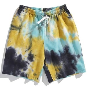 Pantalones Cortos de Felpa Francesa Premium de Última Moda, 300 g/m², Personalizados, Estilo Urbano, Tie Dye, Lavado Ácido, Vintage para Hombre - Product Image 5